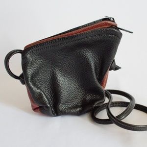 Tom Thomas Leathers Mini Angle Double Pouch Purse,